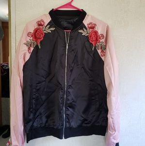 Embroidered bomber jacket
